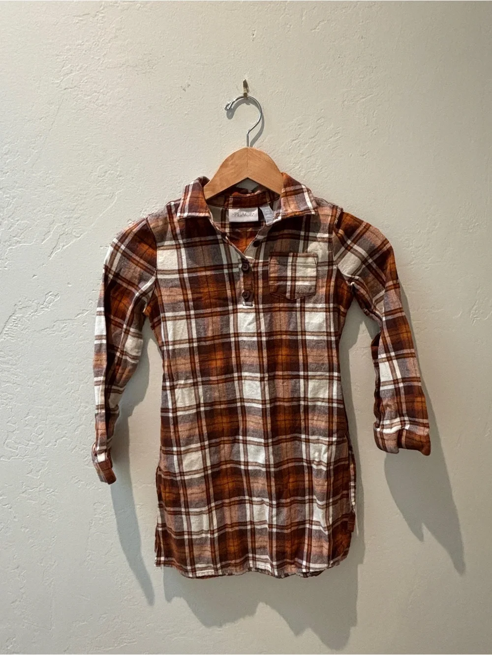 The Children’s Place Girls Harvest Plaid Shirt Dress Size 7/8